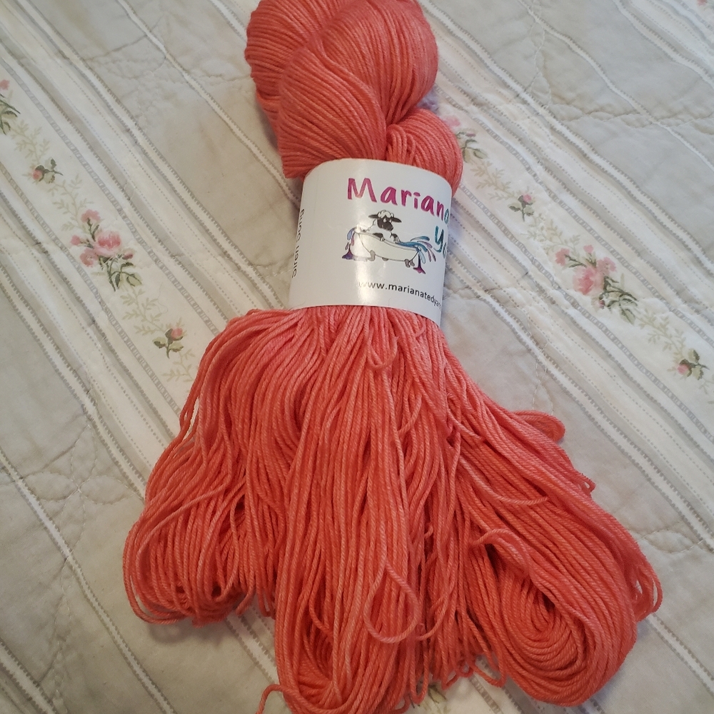 Marianela Yarns Vibrant Coral Skein 463 Yards